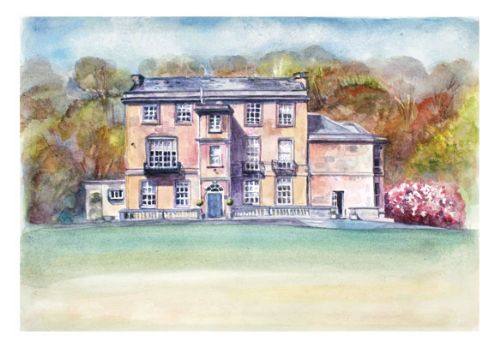Watercolour of Lyncombe House in Bath
